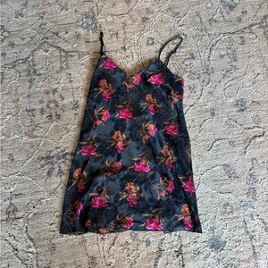 Victoria's Secret Black and Pink Floral Dress